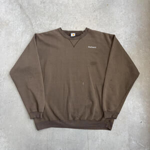 Vintage 90s Carhartt Mini Logo Spellout Flawed Sweatshirt Extra Extra Large